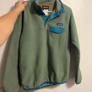 Patagonia Sage Green Snap-T Fleece Sweater - Small